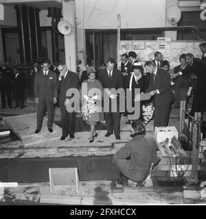 Royal couple of Thailand visiting Water Cycle Laboratory in Delft, The Netherlands, October 25, 1960, royal couples, The Netherlands, 20th century press agency photo, news to remember, documentary, historic photography 1945-1990, visual stories, human history of the Twentieth Century, capturing moments in time Stock Photo