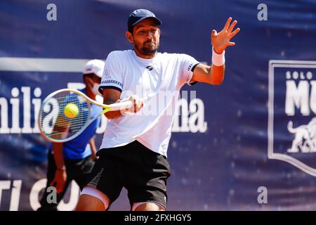 Parma, Italy. 27th May, 2021. Marcelo Arevalo during double tennis match ATP 250 during ATP 250 Emilia Romagna Open 2021, Tennis Internationals in Parma, Italy, May 27 2021 Credit: Independent Photo Agency/Alamy Live News Stock Photo