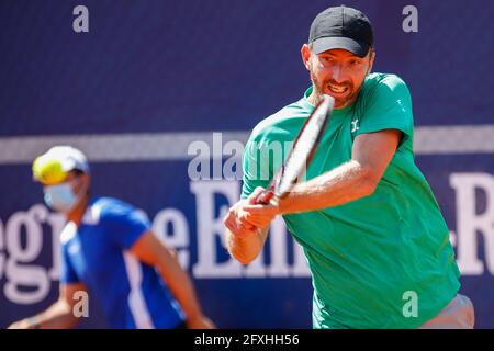 Parma, Italy. 27th May, 2021. Matwe Middelkoop during double tennis match ATP 250 during ATP 250 Emilia Romagna Open 2021, Tennis Internationals in Parma, Italy, May 27 2021 Credit: Independent Photo Agency/Alamy Live News Stock Photo