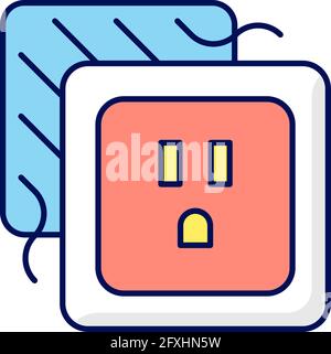 Loose outlet RGB color icon Stock Vector