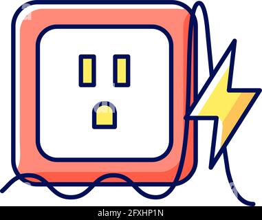 Power surge RGB color icon Stock Vector