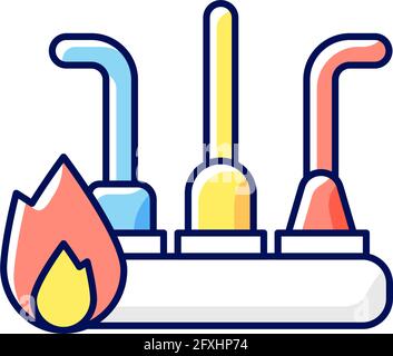 Circuit overload RGB color icon Stock Vector