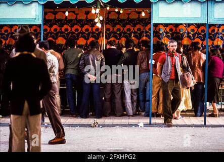 Roma Roulette in Saintes Maries de la Mer, France 1978 Stock Photo