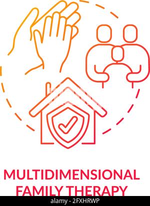 Multidimensional family therapy concept icon Stock Vector