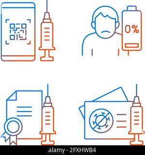 Gradient coronavirus vaccination passport Vector illustration Stock ...