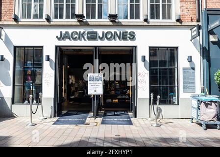 Bremen, Germany - August 19, 2019: Facade of a Jack Jones or Jack&Jones clothing store in a shopping street of Bremen, Germany Stock Photo