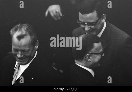 Willy Brandt (SPD) elected Chancellor of West Germany in Bonn, October 21, 1969, Federal Chancellors, The Netherlands, 20th century press agency photo, news to remember, documentary, historic photography 1945-1990, visual stories, human history of the Twentieth Century, capturing moments in time Stock Photo