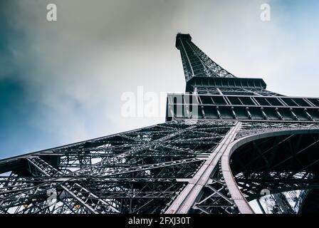 FRANCE, PARIS (75), 7TH ARR, VIEW OF THE EIFFEL TOWER (GUSTAVE EIFFEL) Stock Photo