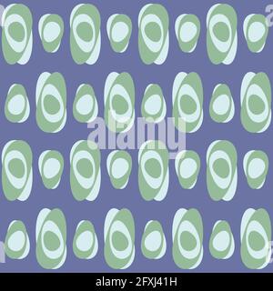 Simple retro seamless pattern for web, advertising, textiles, prints and any design projects. Rounded shapes will decorate any surface or thing and ma Stock Vector