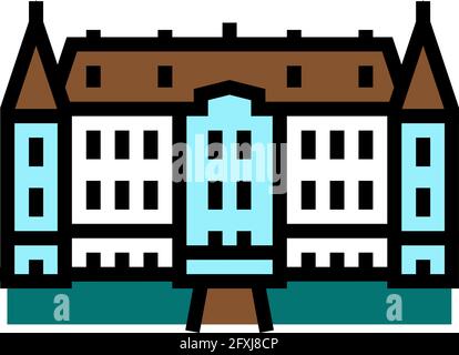 chateau house color icon vector illustration Stock Vector