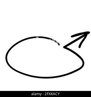 mars sign, circle with outward arrow one line. vector illustration element