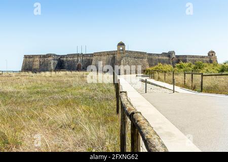 Historic Saint John Fortress in Vila do Conde, Porto District, Portugal Stock Photo