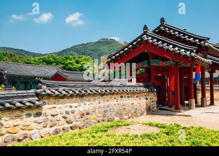 Royal Tomb of King Suro in Gimhae, Korea Stock Photo