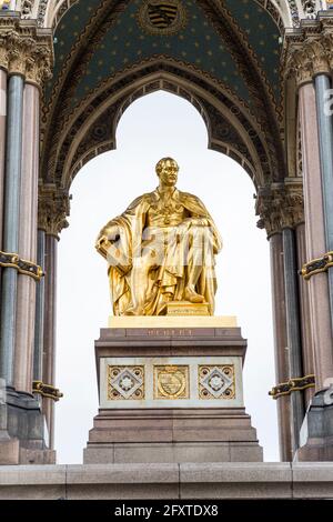 Albert Memorial, Kensington Gardens, London, England, UK Stock Photo