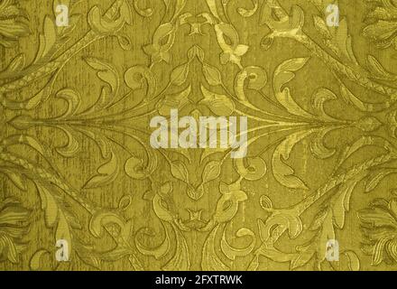 Vintage Wallpaper with Floral Seamless Pattern and Cotton Blossom Flowers Stock Photo