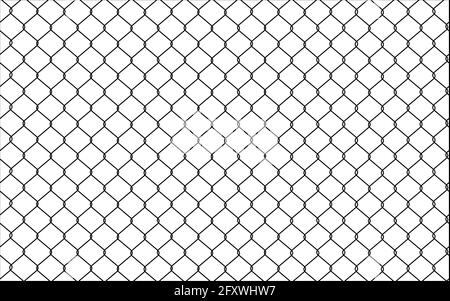 Chain link Fence. Seamless pattern, background Stock Vector