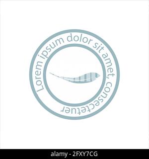 Fabric feature icon feather filler isolated on white background. Lightweight feather sign, symbol, badge or sticker Stock Vector