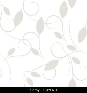 Vector seamless pattern for cosmetics, beauty products, organic and healthy food with leaves - modern ornaments Stock Vector