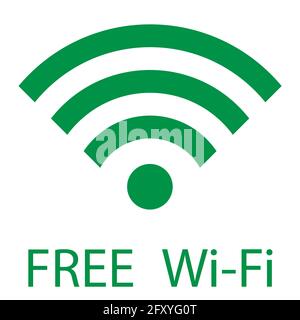 Free wifi sign. Vector. Free Wi-Fi zone Stock Vector
