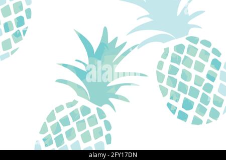 Pineapple exotic fruit background for typography, t-shirt and graphics Stock Vector