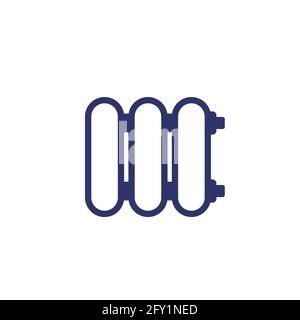 Heating battery or radiator icon on white Stock Vector