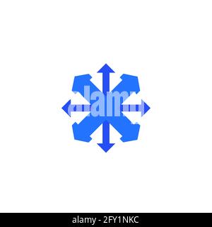 expand vector logo, spread icon Stock Vector