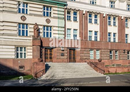 High Court in Prague and High Public Prosecutor’s Office, entrance to the building, Pankrác, Prague, Czech republic, Europe Stock Photo