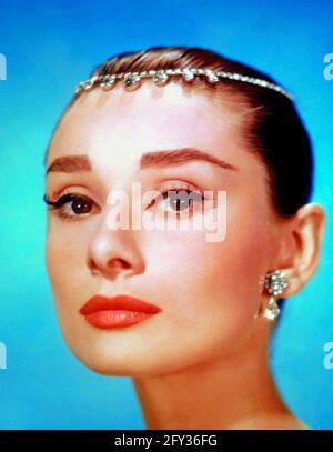 AUDREY HEPBURN (1929-1993) Belgian-born English film actress about 1960 Stock Photo