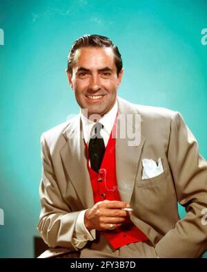 TYRONE POWER (1914-1958) American film actor about  1945
