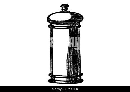 Apothecary Jar – 1897 Original Vintage Engraved Illustration Stock Photo