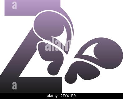 Letter Z with butterfly icon logo design vector template Stock Vector