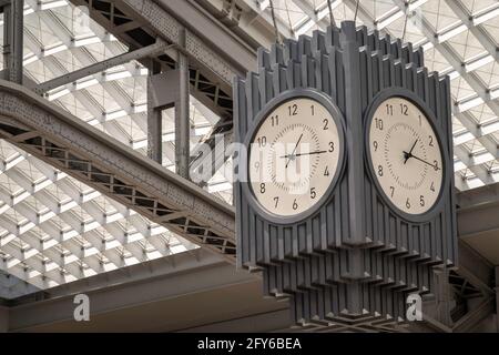 The Moynihan Train Hall (MTH) is located in the historic James A. Farley Post Office Building, New York City, USA Stock Photo