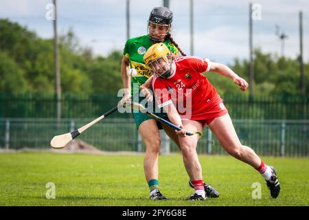 May 22nd, 2021, Castle Road Camogie Grounds, Cork, Ireland - Camogie League Division 2: Cork (2-14) vs Kerry (0-05) Stock Photo