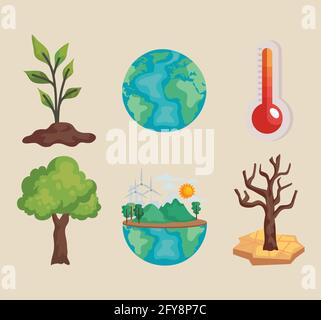 environmental problems global Stock Vector