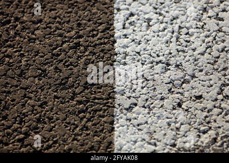 Texture background of asphalt road with separation line Stock Photo