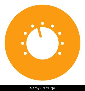 Volume knob vector flat white glyph icon. Music sign. Graph symbol for music and sound web site and apps design, logo, app, UI Stock Vector