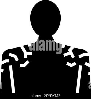 shoulders dry skin glyph icon vector illustration Stock Vector