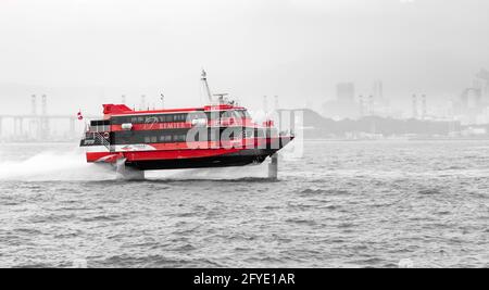 High speed hydrofoil ferry boat between Hong Kong and Macau Stock Photo ...