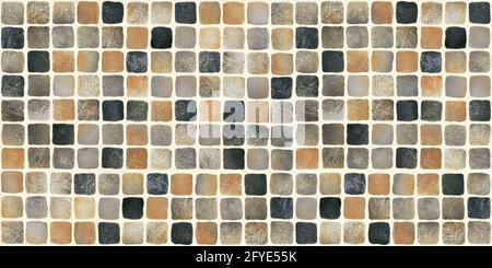 multi color mosaic tiles design use for ceramic wall and floor tiles and wall paper Stock Photo