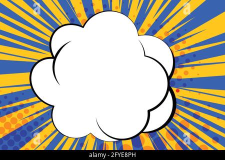Striped colorful rays background and speech bubbles. Pop art creative concept colorful comics book magazine cover. Cartoon halftone retro pattern Stock Vector