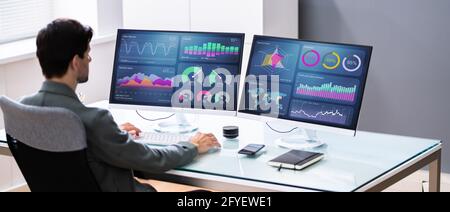 Business Data Analytics Dashboard And KPI Performance Stock Photo