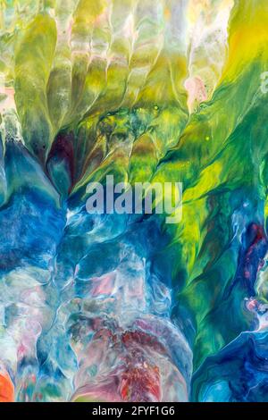 Abstract vertical watercolor background with mixed colors Stock Photo