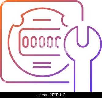 Electrical meter repair gradient linear vector icon Stock Vector