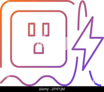 Power surge gradient linear vector icon Stock Vector