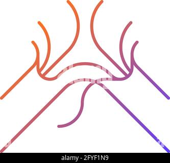 Damaged wire gradient linear vector icon Stock Vector