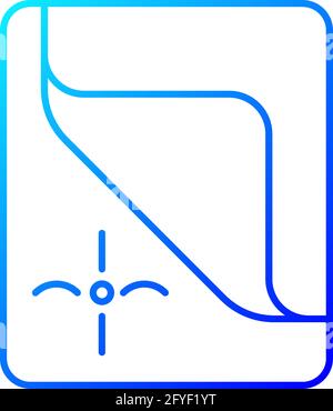 Mattress cover gradient linear vector icon Stock Vector