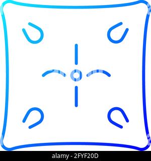 Cushion gradient linear vector icon Stock Vector