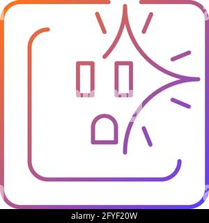 Sparking outlet gradient linear vector icon Stock Vector