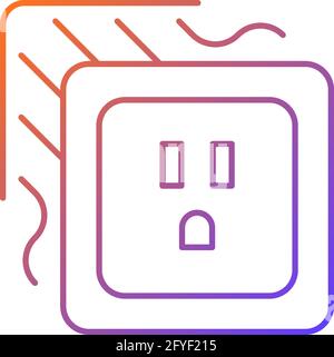 Loose outlet gradient linear vector icon Stock Vector