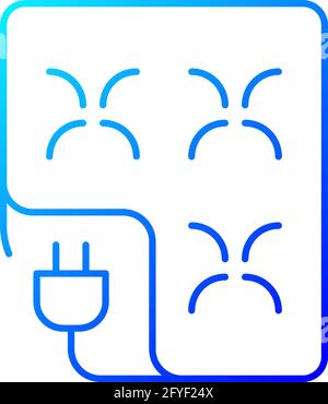Electric blanket gradient linear vector icon Stock Vector